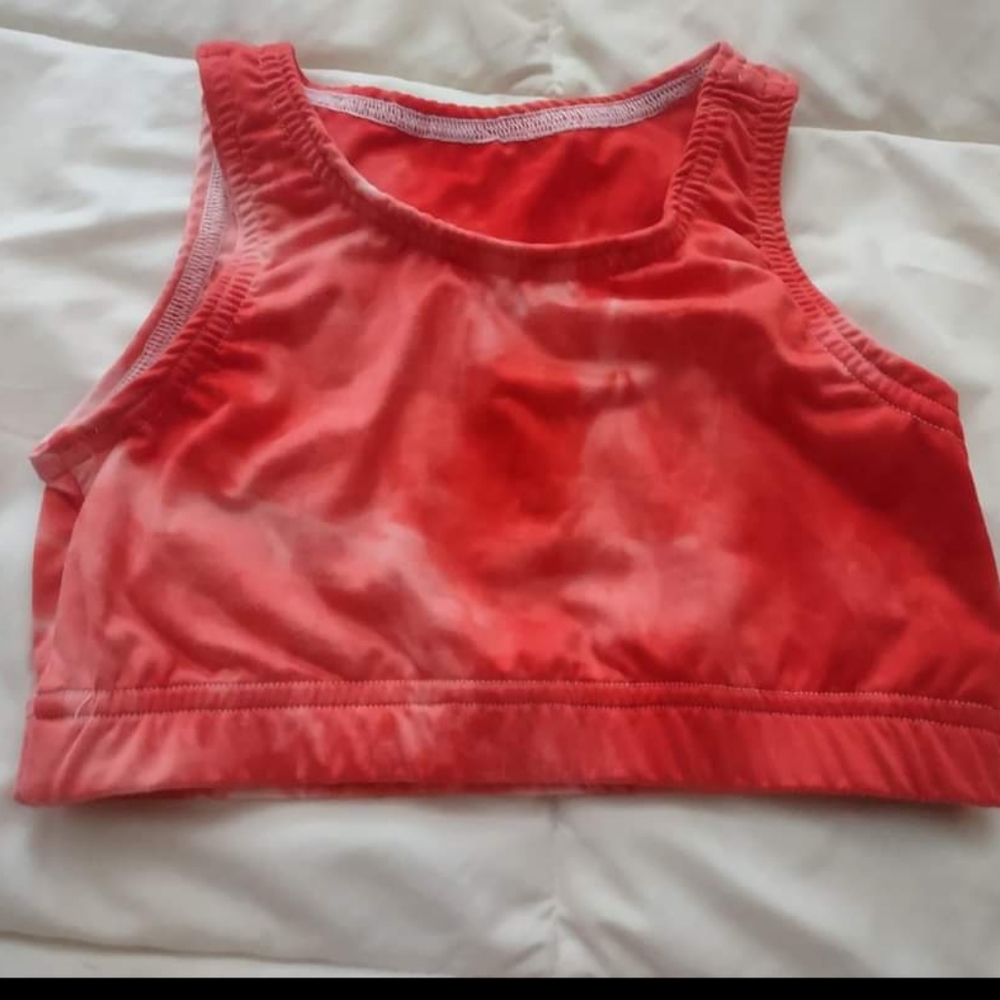 LemonBerry Brilliant Top NWOT Red Tie Dye Size 14
